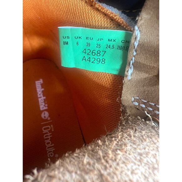 Timberland Womens 6-Inch Premium Waterproof Boots Ortholite Wheat Size 8M - Picture 4 of 16